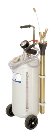 GARTEC ER 1001 Pneumatikus, gördíthető fáradtolaj leszívó berendezés, 24 literes tartállyal