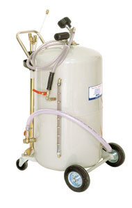GARTEC ER 1002 Pneumatikus, gördíthető fáradtolaj leszívó berendezés, 80 literes tartállyal